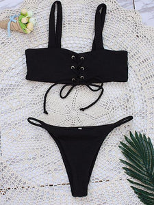 Adjustable Black Bikini